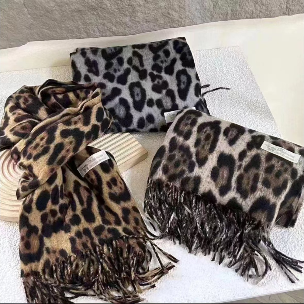 Cashmere Throw Blanket - 190*70CM Design Leopard Scarf Winter Warm