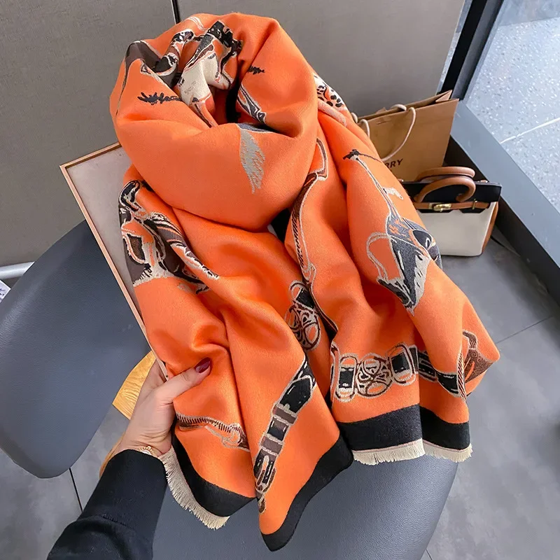 Cashmere Throw Blanket - 2024 Luxury Warm Pashmina Shawl Women