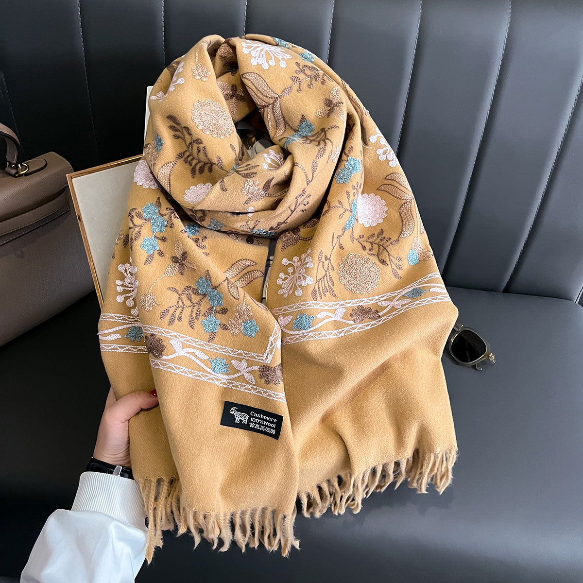 New Winter Warm Cashmere Scarf - Cashmere Throw Blanket 评论和价格