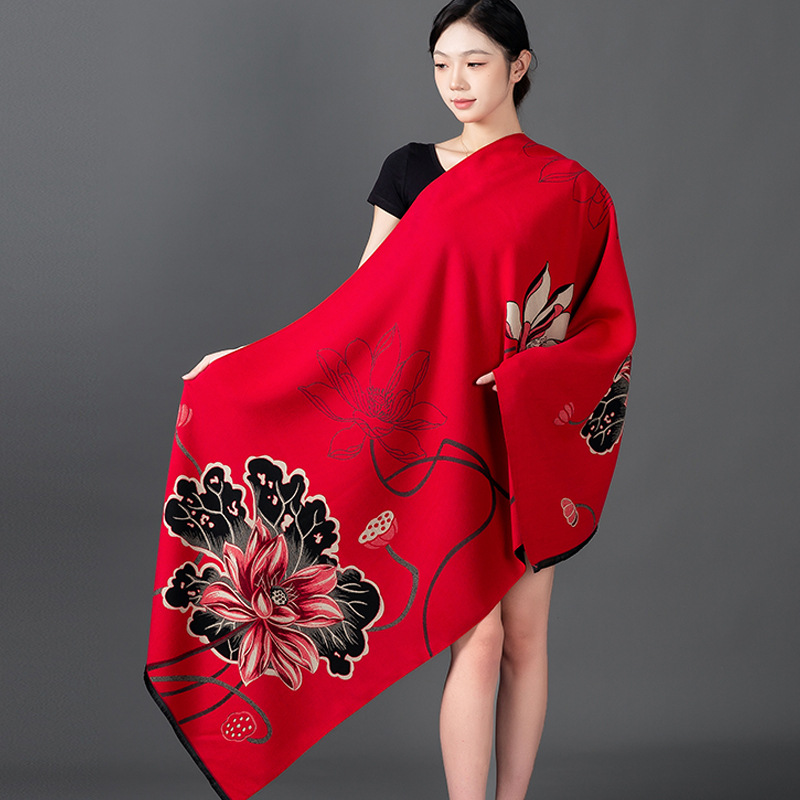 Women Winter Shawl Cashmere Sc - Cashmere Throw Blanket 评论和价格