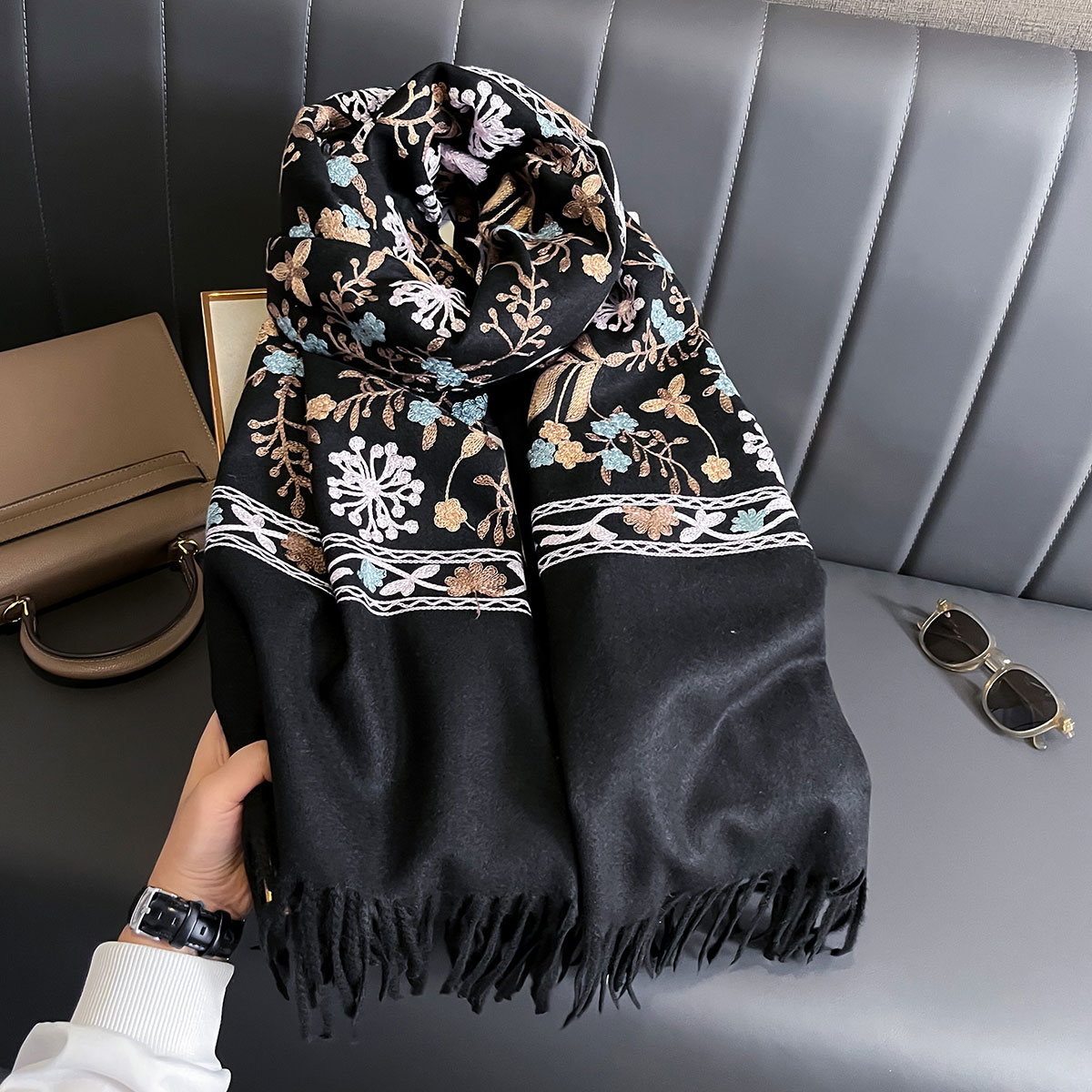 New Winter Warm Cashmere Scarf - Cashmere Throw Blanket 评论和价格