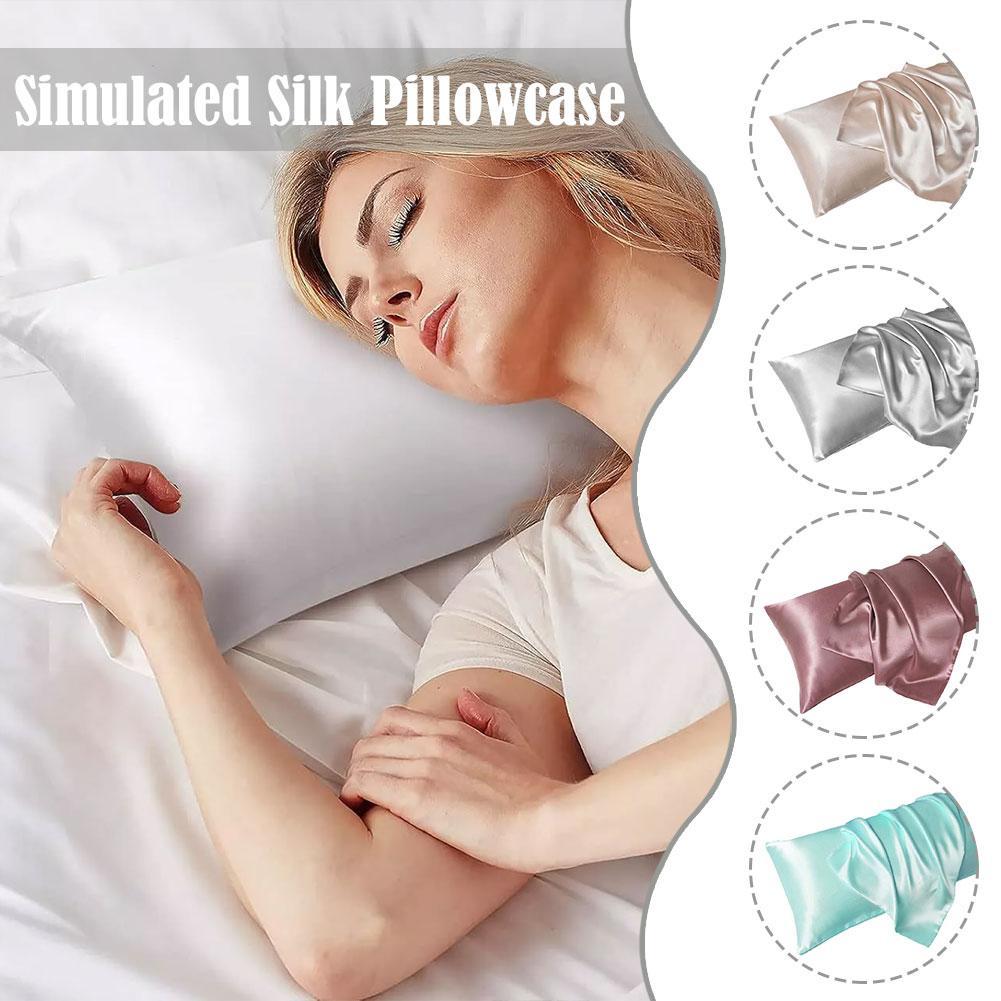 Luxury Satin Pillow Case For H - Silk Pillowcase Set 评论和价格