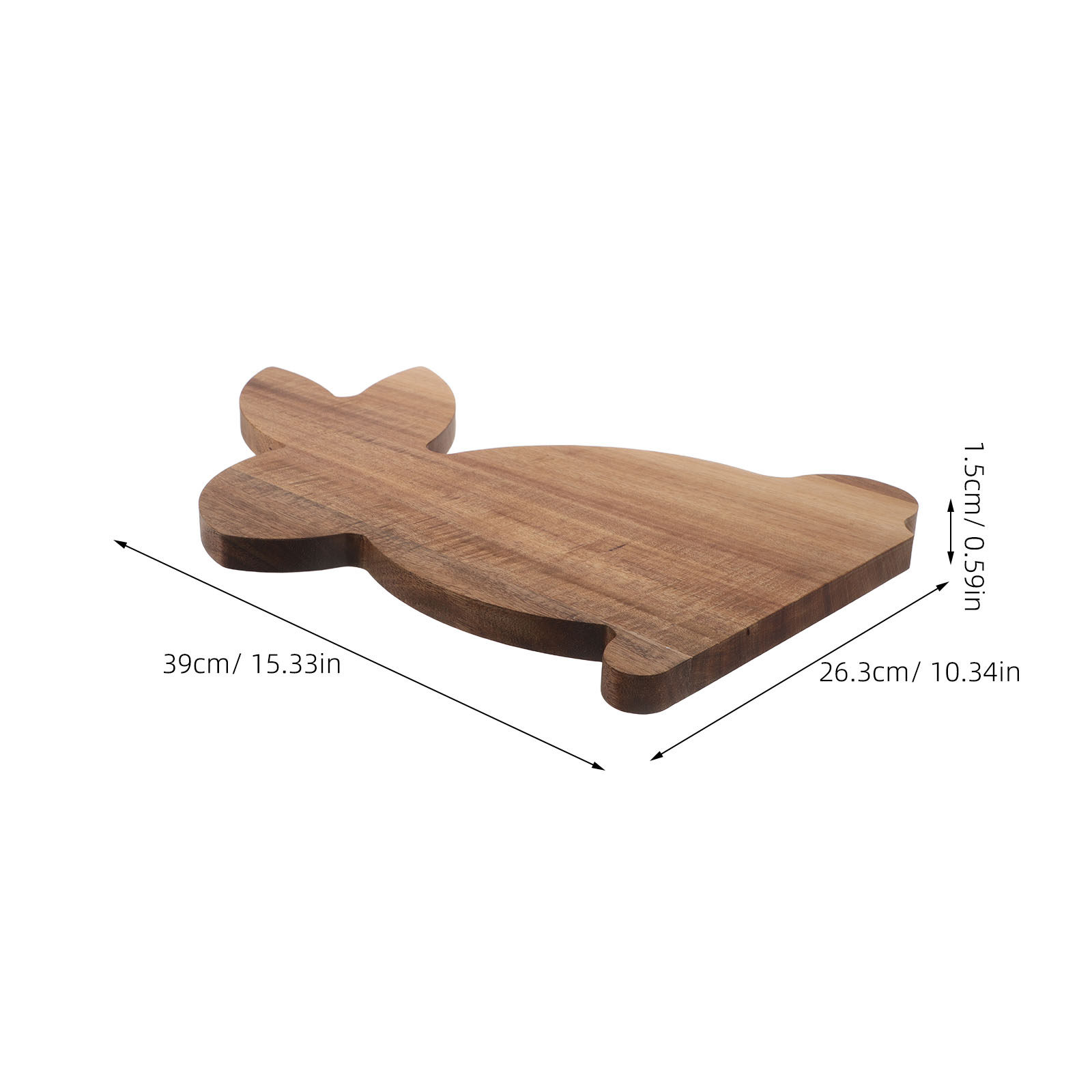 Rabbit Shaped Acacia Wood Serv - Wooden Serving Tray 评论和价格