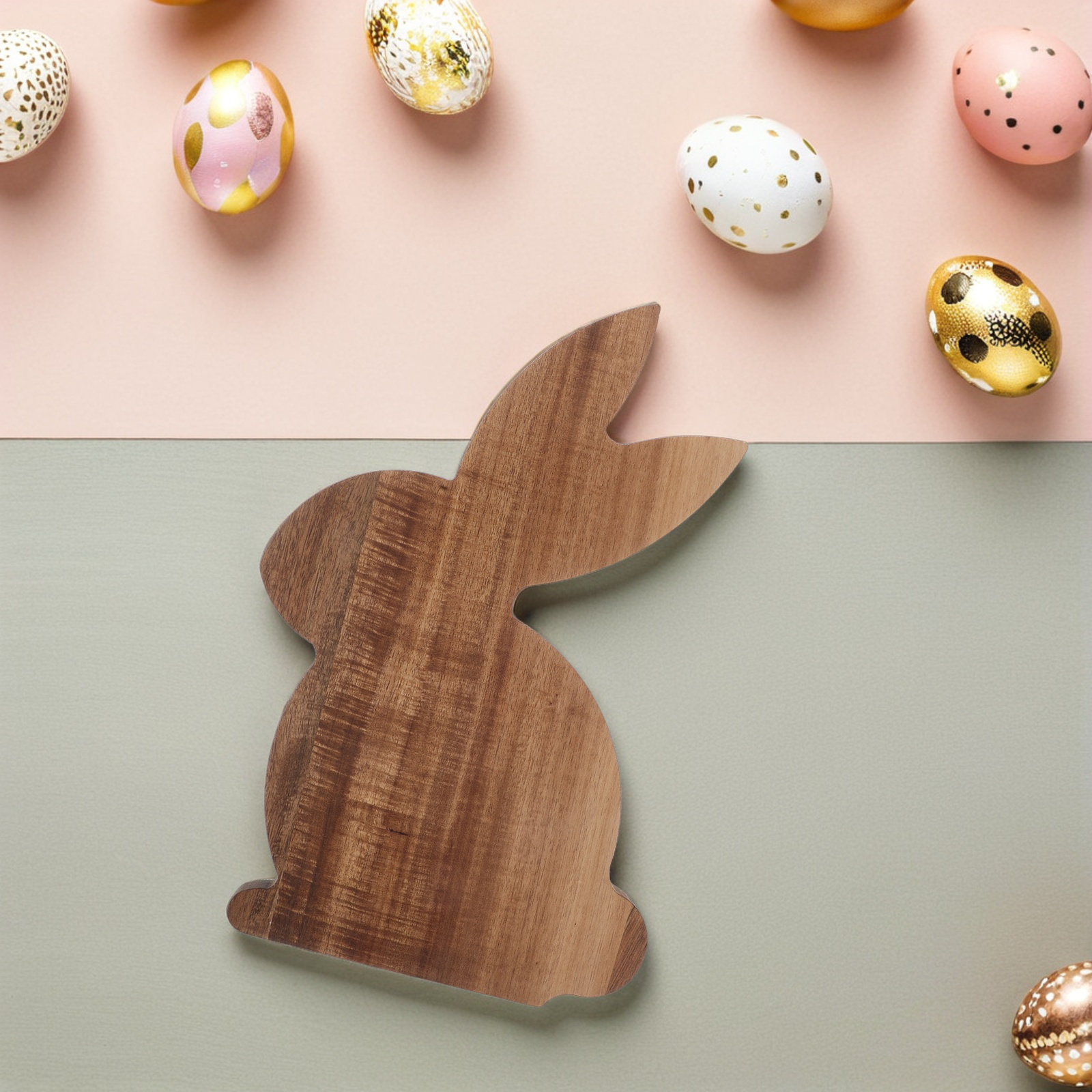 Rabbit Shaped Acacia Wood Serv - Wooden Serving Tray 评论和价格