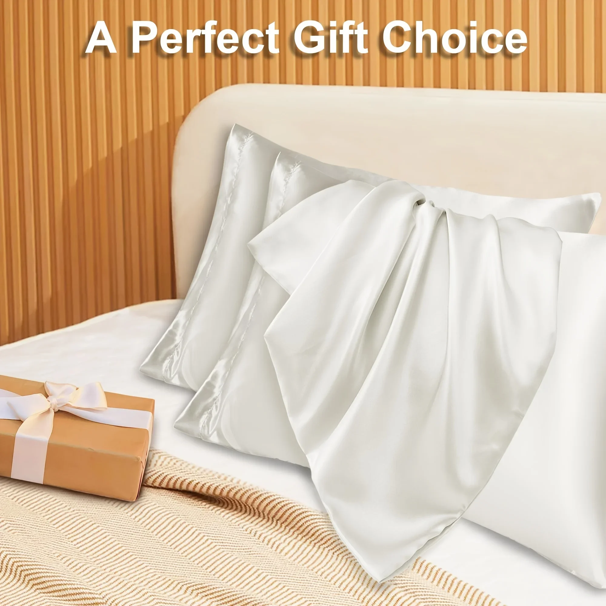 2pcs Luxury Satin Envelope Pil - Silk Pillowcase Set 评论和价格