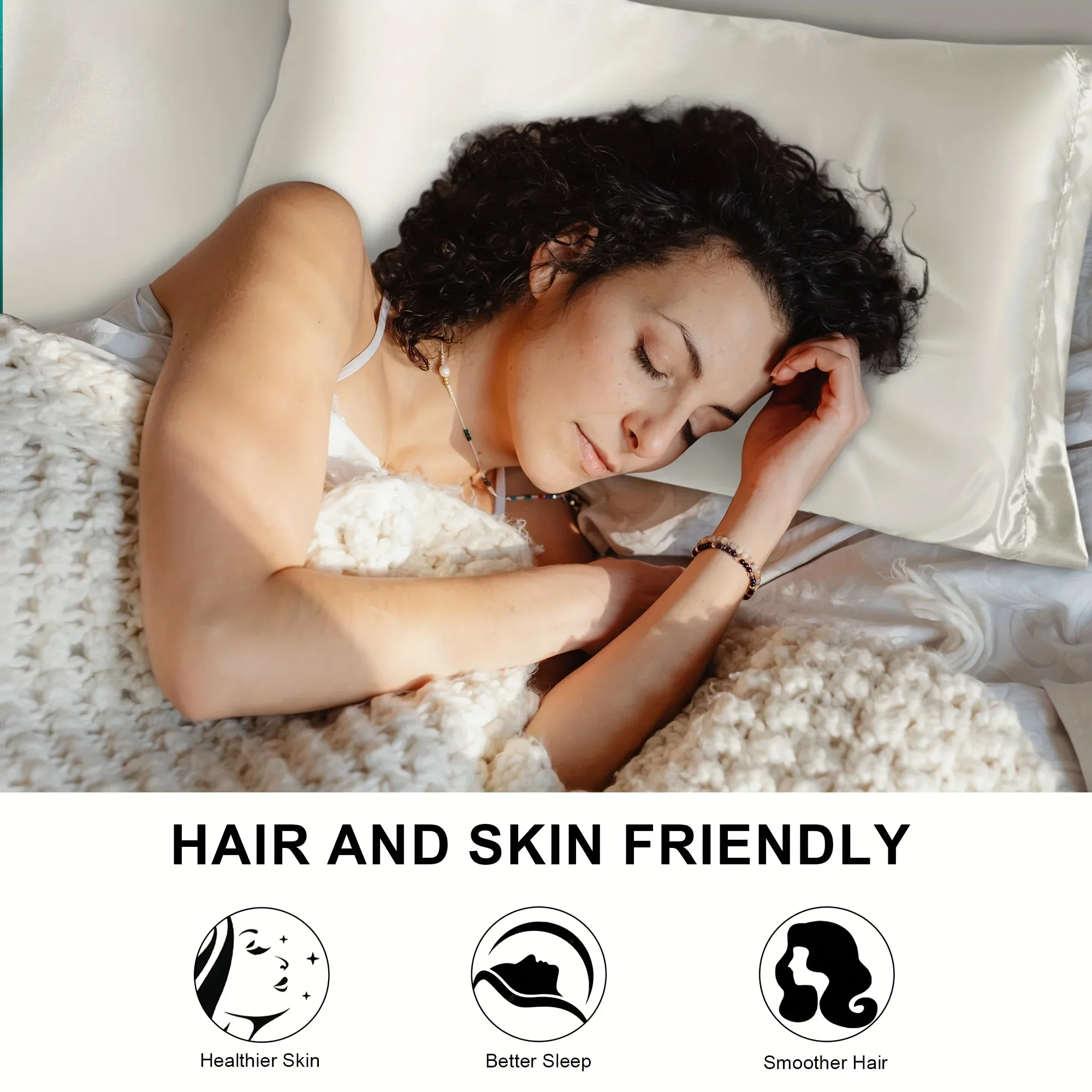 2pcs Luxury Satin Envelope Pil - Silk Pillowcase Set 评论和价格