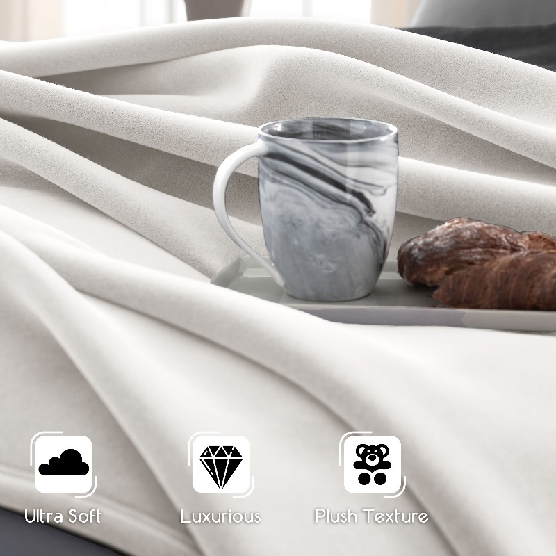 Soft All-Season Fleece Throw B - Cashmere Throw Blanket 评论和价格