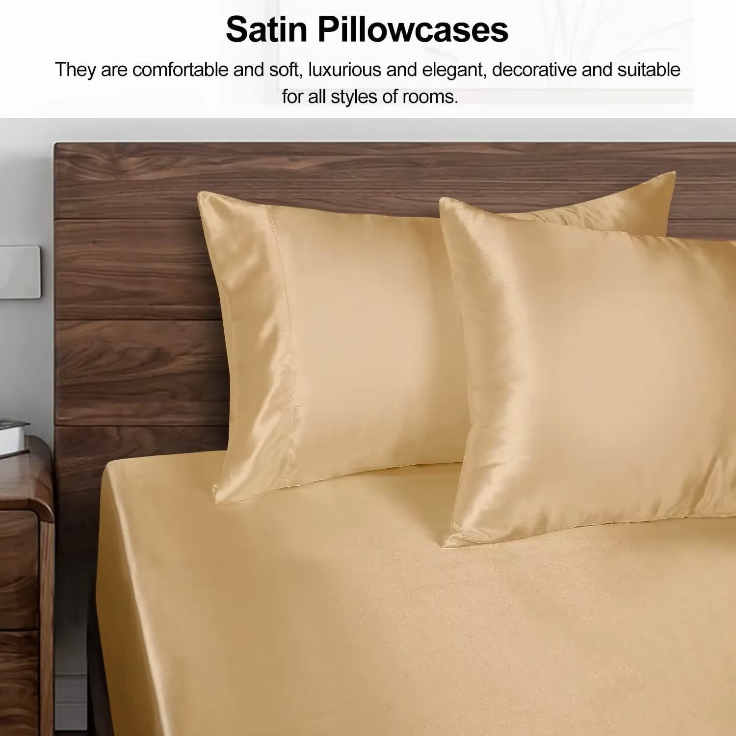 1PC Satin Pillowcase for Hair  - Silk Pillowcase Set 评论和价格