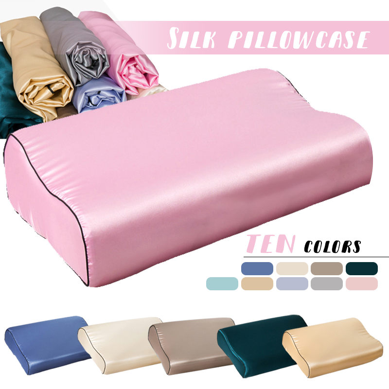 Imitation Silk Satin Latex Pil - Silk Pillowcase Set 评论和价格