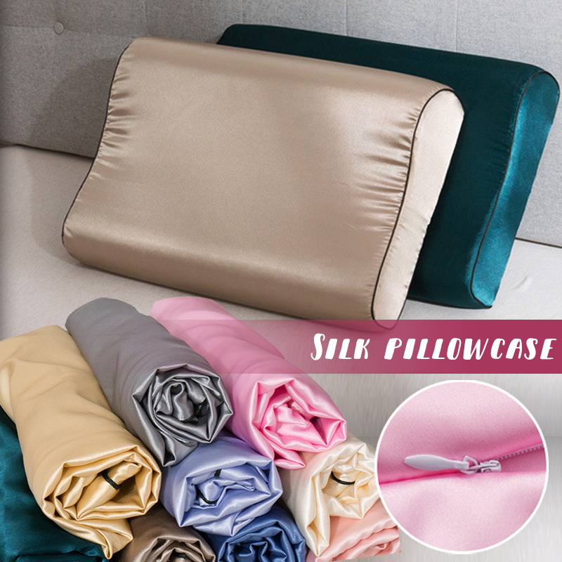 Imitation Silk Satin Latex Pil - Silk Pillowcase Set 评论和价格